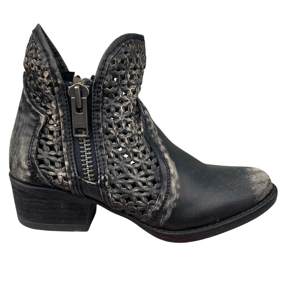 Corral X Circle G Women’s Black Distressed Ankle Boots Size US 6.5